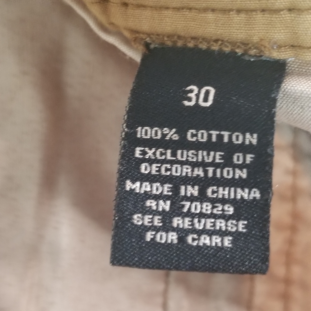 Carbon Men Sz 30 (30x13) Cargo Short Longer Length Khacki Thin Light School (764 - Picture 9 of 13
